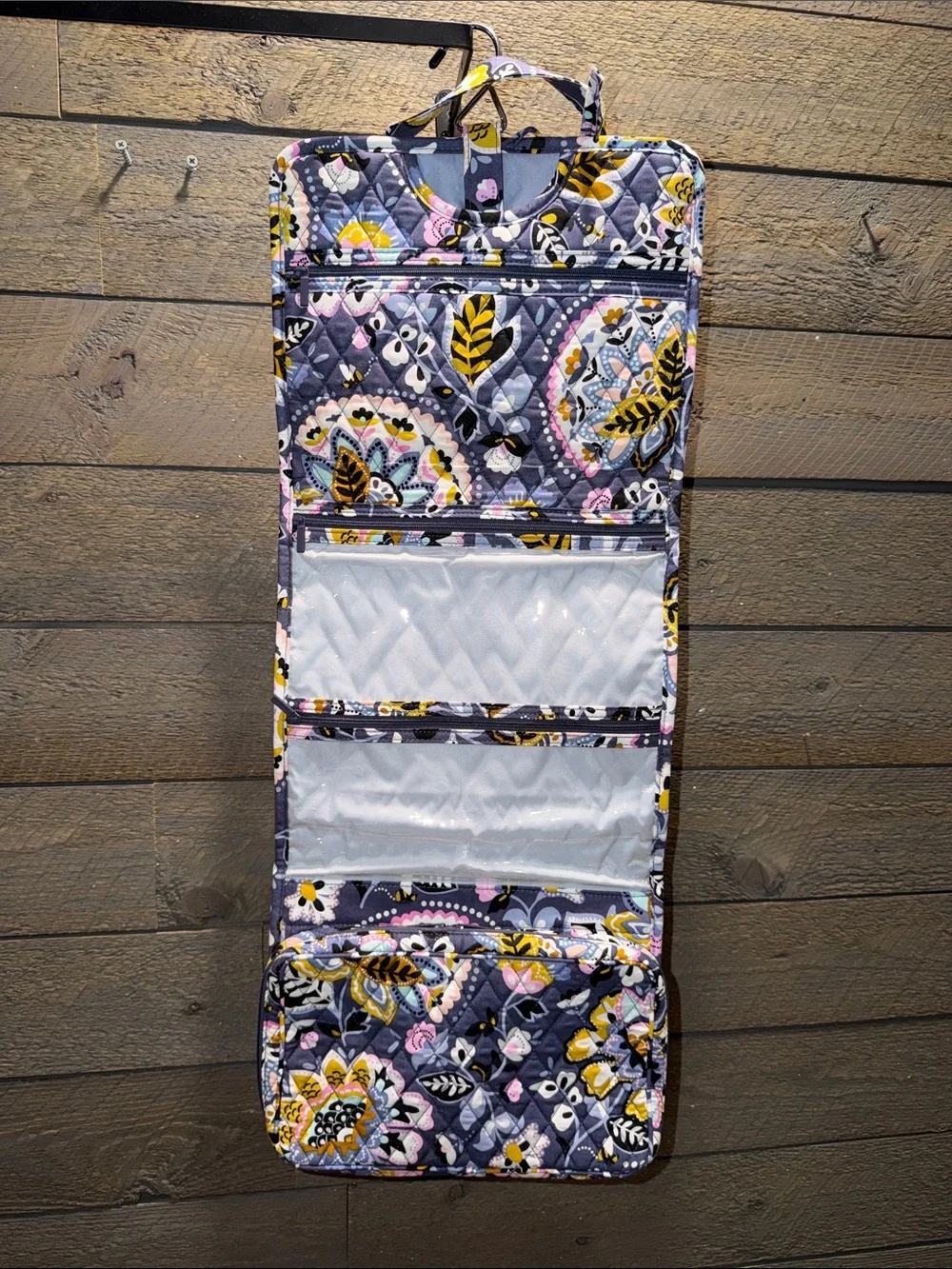 Vera Bradley Charmont Meadow Pattern Deluxe Hanging Travel Organizer